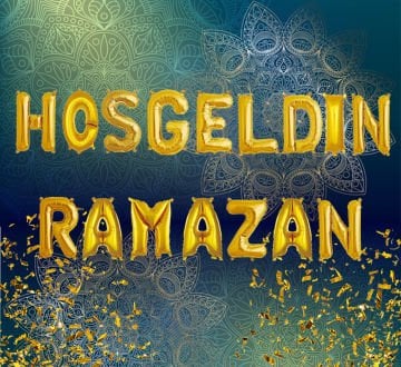 Hoşgeldin Ramazan Gold Renk Folyo Balon Seti
