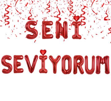 Seni Seviyorum Folyo Balon Seti