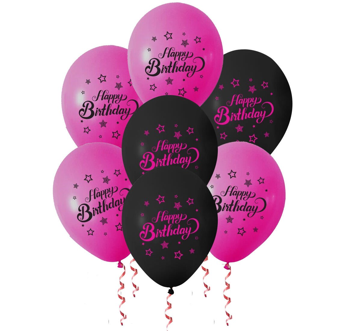 Happy Birthday Yıldızlar Desenli Balonlar