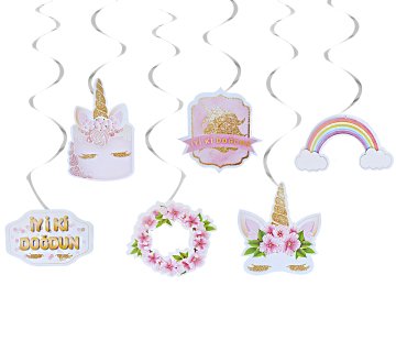 Unicorn Partisi Asma Süsler