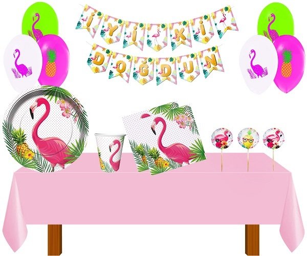 Flamingo Temalı Doğum Günü Seti 24 Kişilik