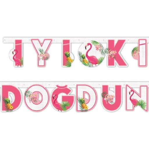 Flamingo Konsepti İyiki Doğdun Yazısı