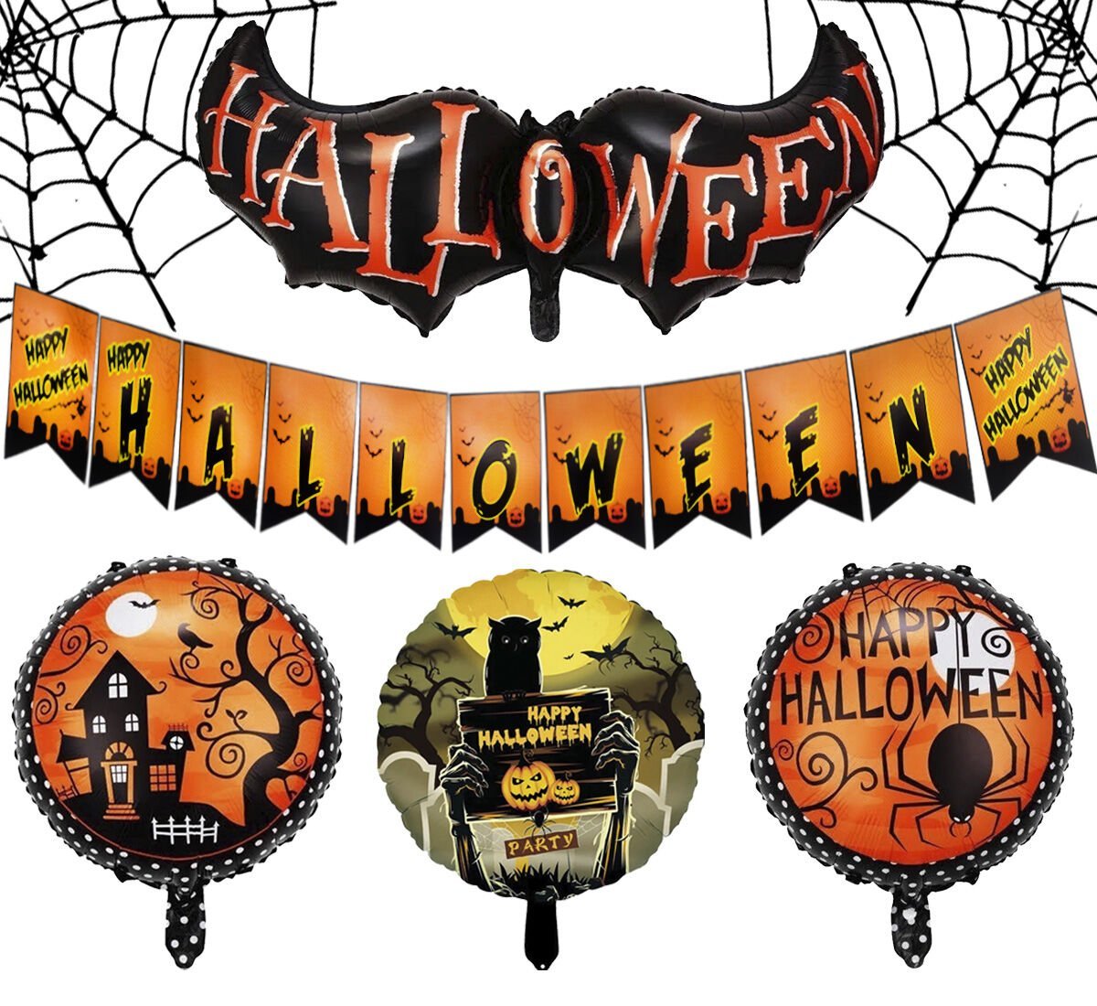 Cadılar Bayramı Halloween Süslü Balon Seti