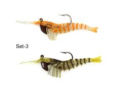 Captain 3048 Magic Shrimp 2li SET 3D Silikon Karides 50mm 3.7gr Suni Yem