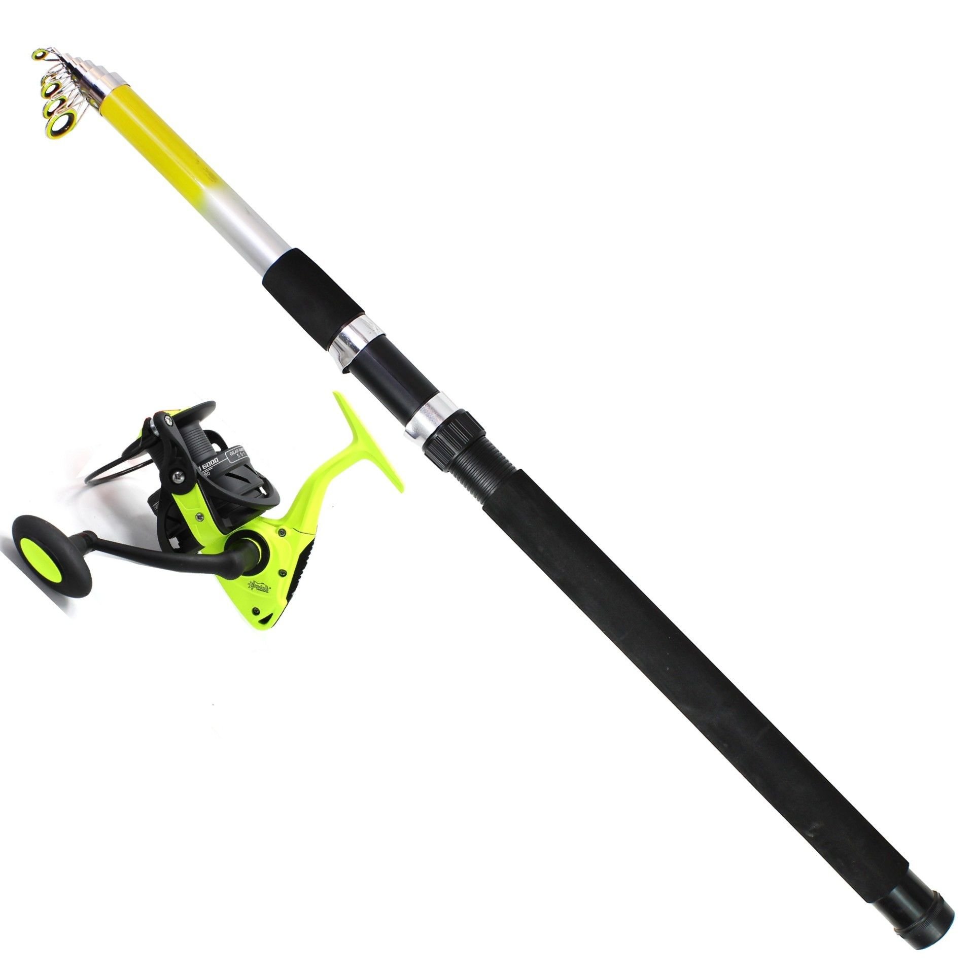 1707- Thunder 350CM. Teleskopik Kamış 70-150GR Atar+Guffi 6000 Surf Olta Makinesi 5+1 Bb