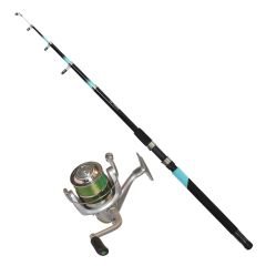 1737- Grande 350CM. Teleskopik Kamış 70-150GR Atar+Cnocker 6000 Olta Makinesi 3 Bb Misinalı