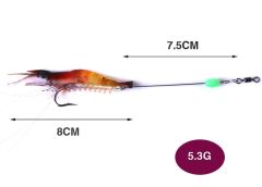 5225 Fosforlu Glow Silikon Karides 8cm.