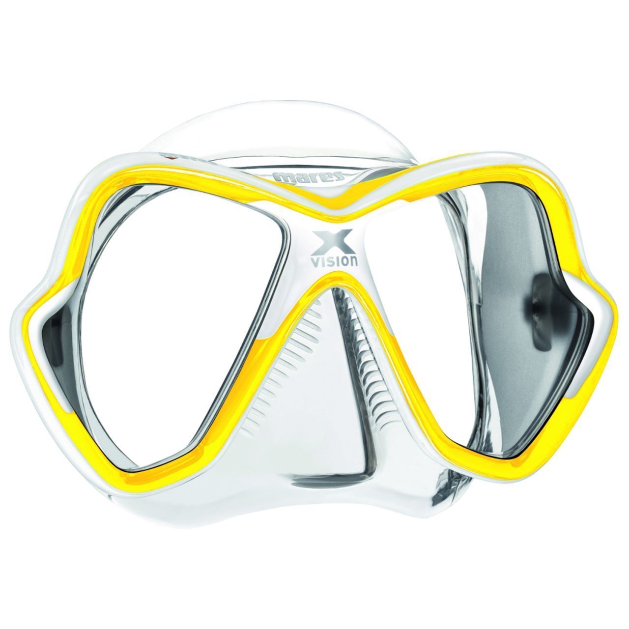 Mares X-Vision Mono Maske Şeffaf-Sarı-Beyaz
