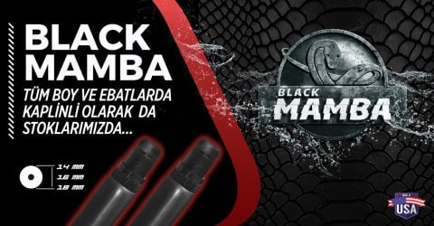 18 Mm Black Mamba Kaplinli Zıpkın Lastiği