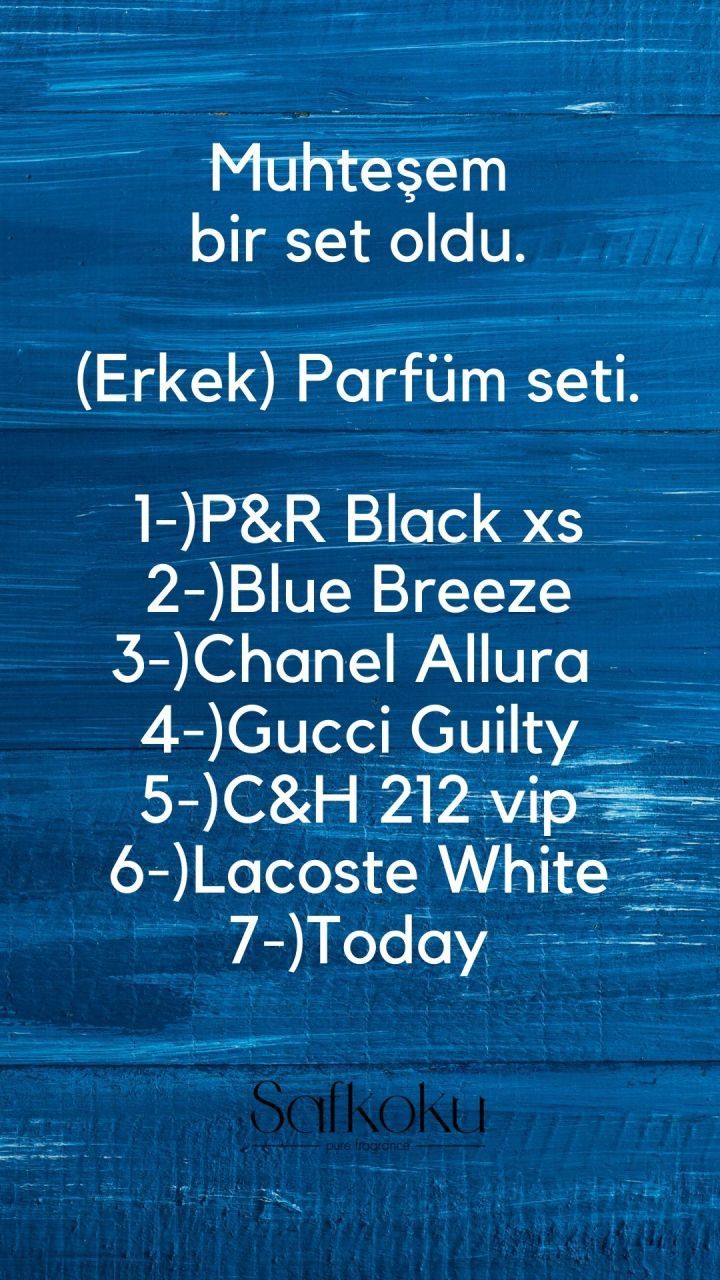 Çok Özel bir Set - 7 Li Erkek Parfüm Seti