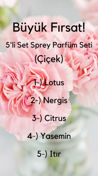 5'li Sprey Parfüm Seti (Çiçek)