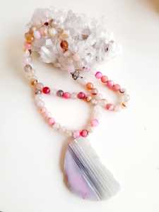 PEMBE AKİK KOLYE
