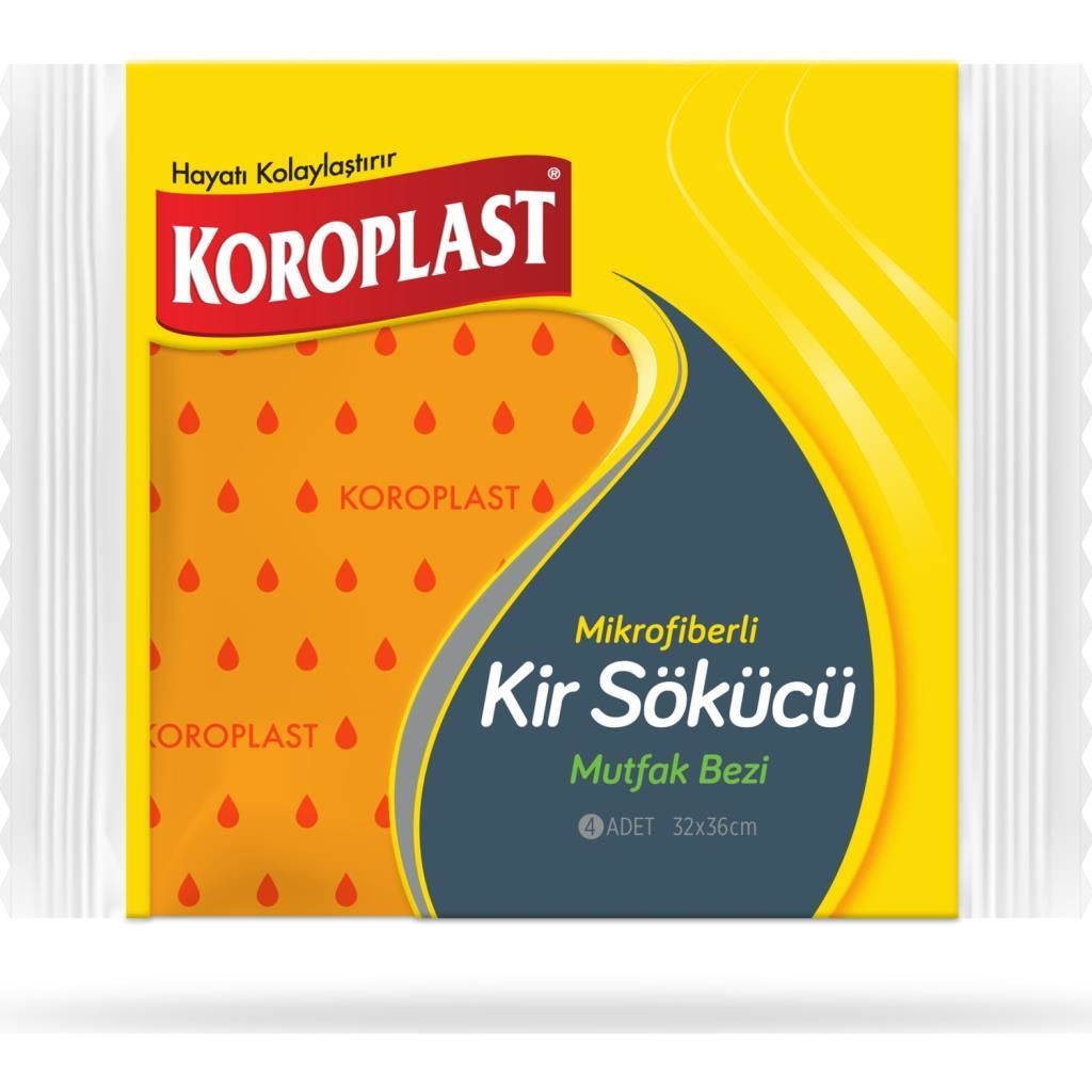 Koroplast Mikrofiberli Kir Sökücü Mutfak Bezi 4'lü