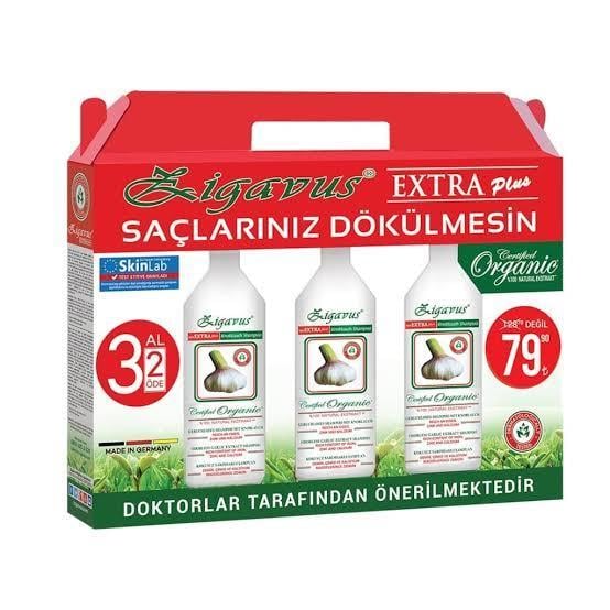 Zigavus Extra Plus Sarımsaklı 250 ml 3 Al 2 Öde Şampuan