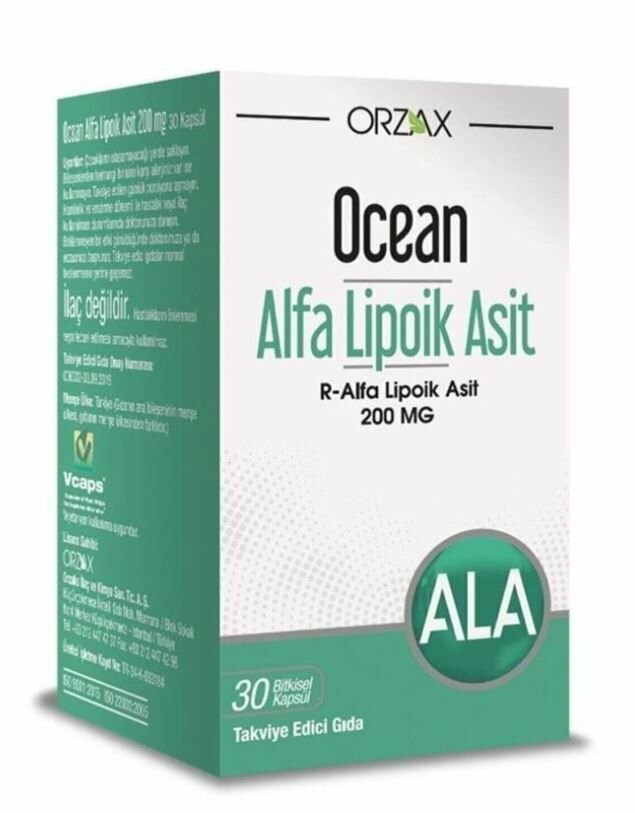 Ocean Alfa Lipoik Asit 200 Mg 30 Bitkisel Kapsül