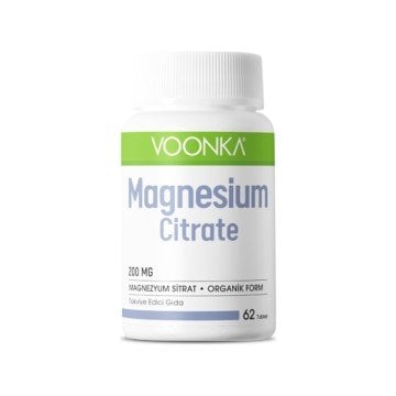 Voonka Magnezyum (Magnesium) Citrate 62 Kapsül