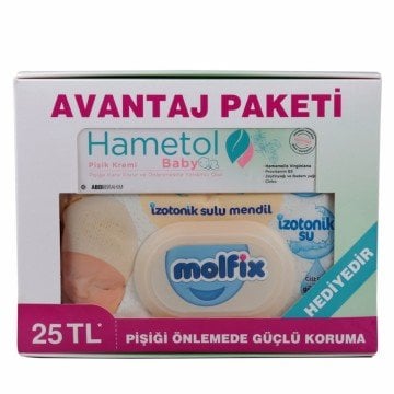 Hametol Baby Pişik Kremi 30ml+ Molfix Islak Mendil