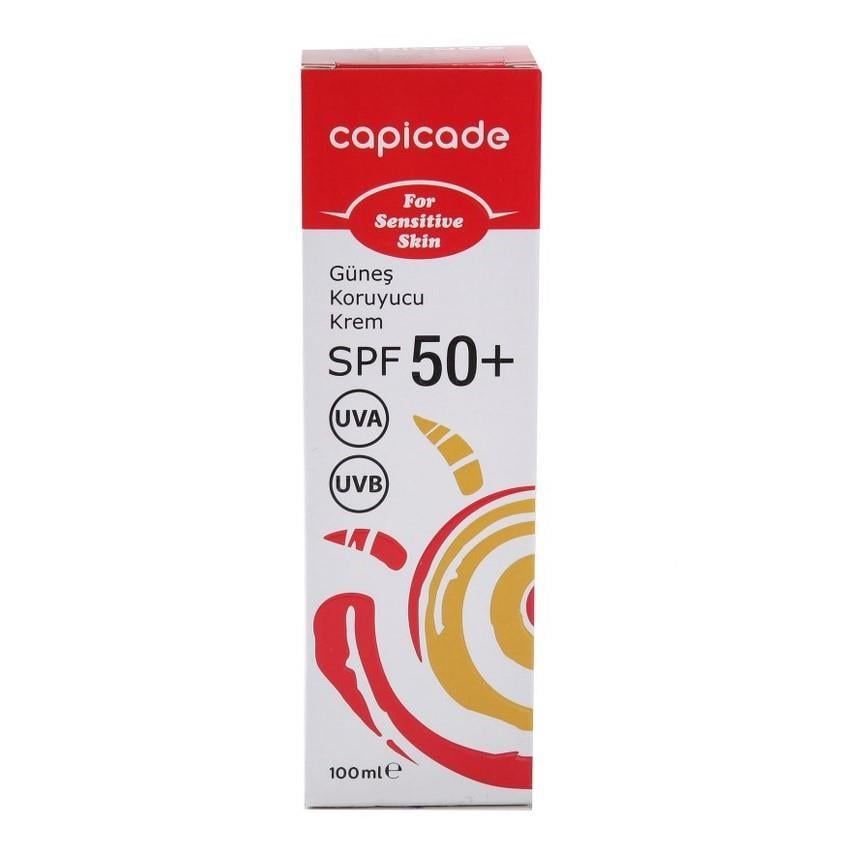 Capicade Kızarık ve Hassas Cilt Spf 50+ 100 ml Güneş Koruyucu Krem