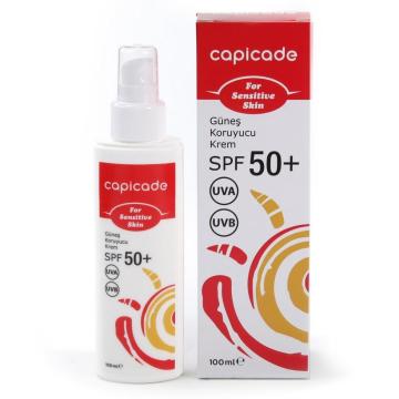 Capicade Kızarık ve Hassas Cilt Spf 50+ 100 ml Güneş Koruyucu Krem