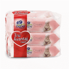 Uni Baby Cream 3'lü Paket Islak Havlu
