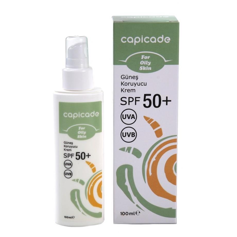 Capicade Akneli ve Yağlı Cilt Spf 50+ 100 ml Güneş Koruyucu Krem