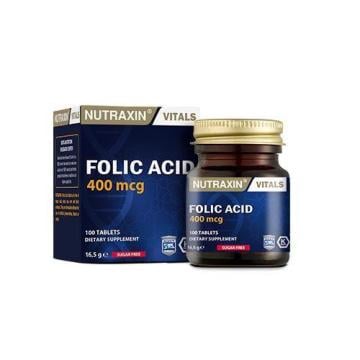 Nutraxin Folic Acid 400 mcg 100 Tablet
