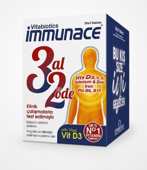 Vitabiotics Immunace 30 Tablet 3 Al 2 Öde