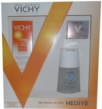 Vichy Yüksek Korumalı Yüz Kremi SPF 50+Cilt Bakım Set Hediye