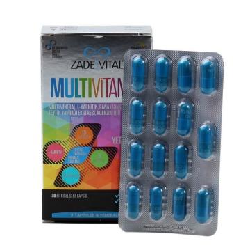 Zade Vital Multivitamin Bitkisel 30 Kapsül