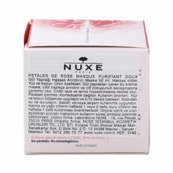 Nuxe Masque Purifiant Doux 50 ml Gül Yaprağı Arındırıcı Cilt Maskesi