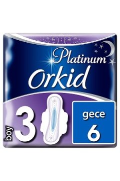 Orkid Platinum Tekli Gece 6'lı Ped