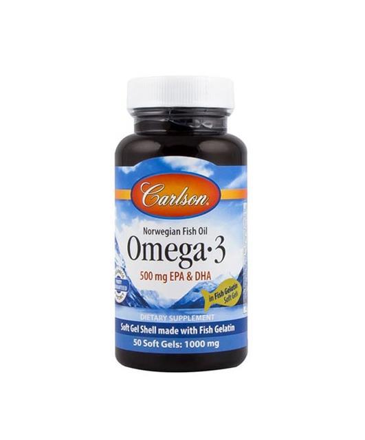 Carlson Omega-3 1000 mg Fish Oil Balık Yağı 50 Kapsül
