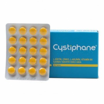 Biorga Cystiphane L-Sistin Çinko L-Arjinin Vitamin  B6 60 Tablet