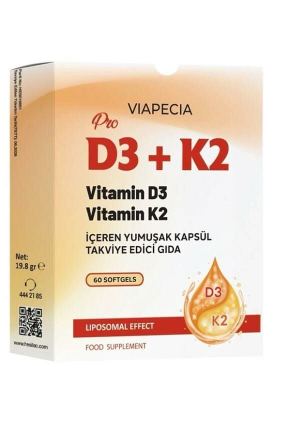 Viapecia Pro D3K2 60 Kapsül