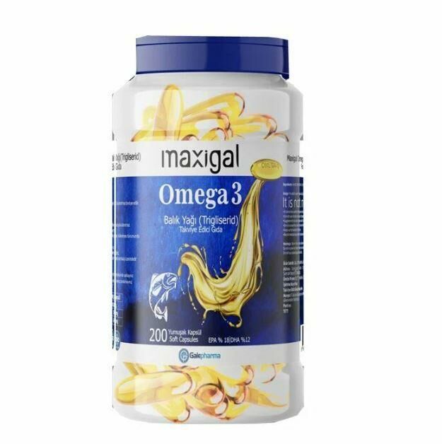 Maxigal Omega 3 (Trigliserid Form) 200 Kapsül