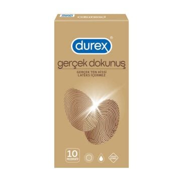 Durex Gerçek Dokunuş Prezervatif 10 lu (Lateks İçermez)