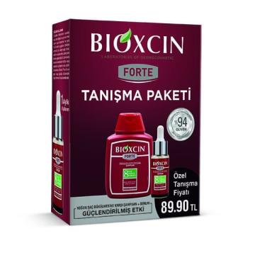 Bioxcin Forte Saç Dökülmesine Karşı Şampuan 300 ml + Serum ( 1 Aylık Kullanım)