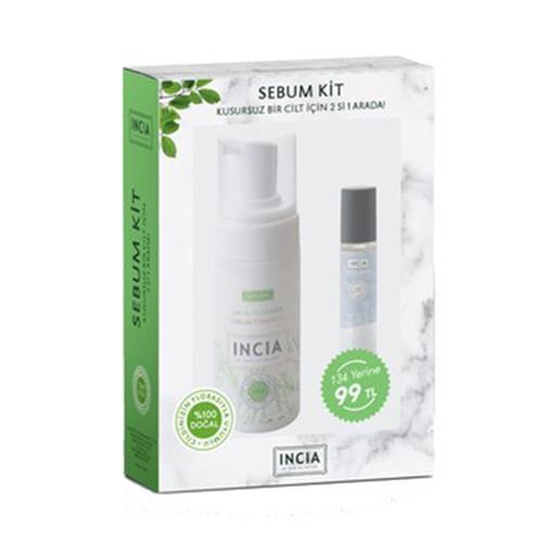 İncia Yüz Temizleme Köpüğü +Yağlı (Sebum) Cilt Serumu Set