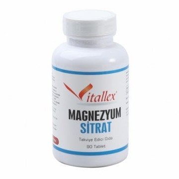 Vitallex Magnezyum Sitrat Takviye Edici Gıda 90 Tablet