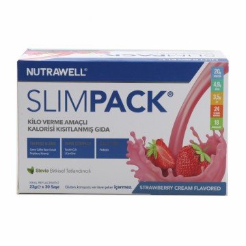 Nutrawell Slimpack Strawberry Cream (Çilek) 22 gr x 30 Şase