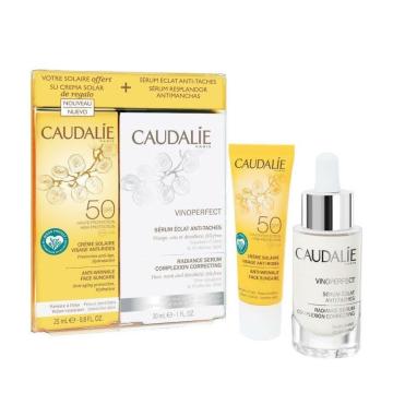 Caudalie Vinoperfect Radiance Serum 30ml Caudalie Kırışıklık Karşıtı Güneş Koruyucu SPF50 Yüz Kremi 25 ml