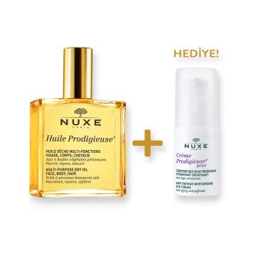 Nuxe Huile Prodigieuse Çok Amaçlı Kuru Yağ 100 ml + Contour Des Yeux Göz Çevresi Bakım Kremi 15 ml HEDİYELİ