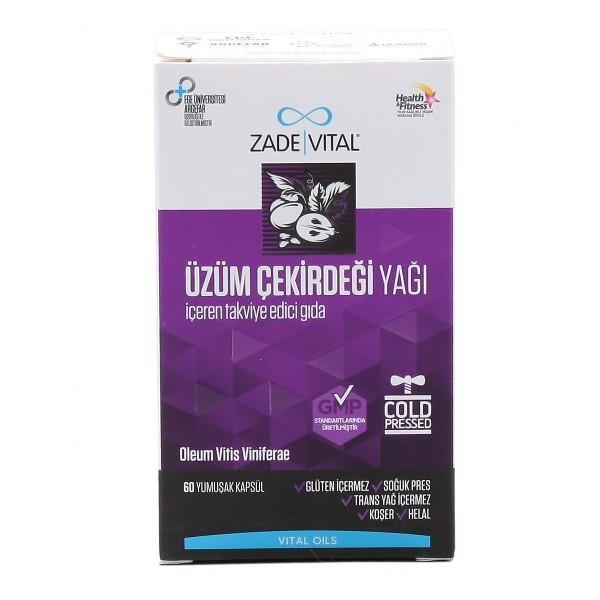 Zade Vital Üzüm Çekirdeği Yağı 500 mg 60 Blister Kapsül