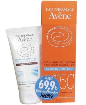 Avene Emulsion Spf 50 50 ml + After Sun Lotion 50 ml Güneş Kremi ( YENİ SEZON )