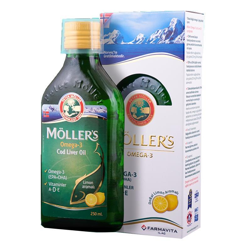 Möller's Omega 3 Limon Aromalı Takviye Edici Gıda 250 ml