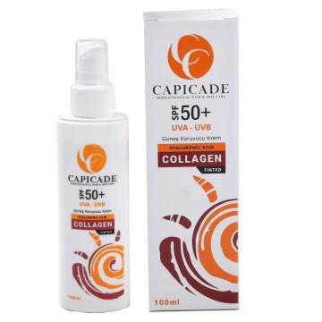 Capicade Renkli Güneş Kremi SPF 50+ Collagen Kollajen Krem