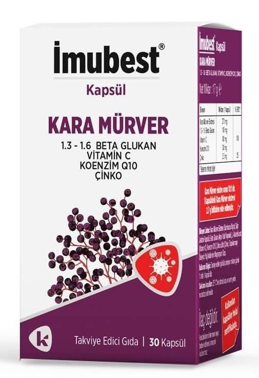 İmubest Sambucus Nigra Kara Mürver 30 Kapsül