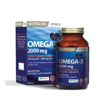 Nutraxin Omega 3 2000 mg 60 Yumuşak Kapsül