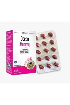 Orzax Ocean Mummy Omega 3 Multivitamin ve Multimineral Takviye Edici Gıda 30 Kapsül