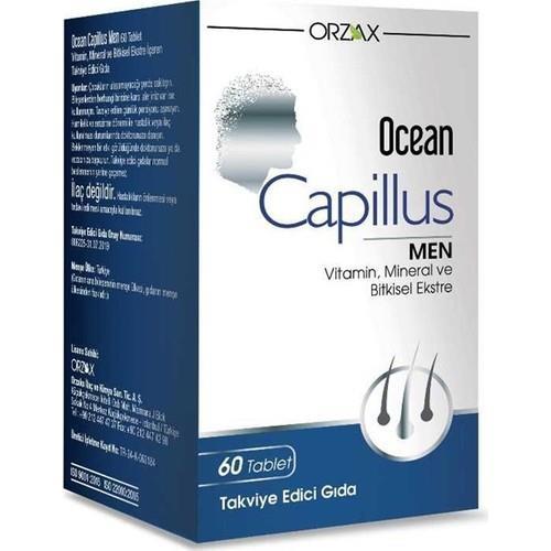 Orzax Ocean Capillus Men Vitamin Mineral ve Bitkisel Ekstre Takviye Edici Gıda 60 Tablet